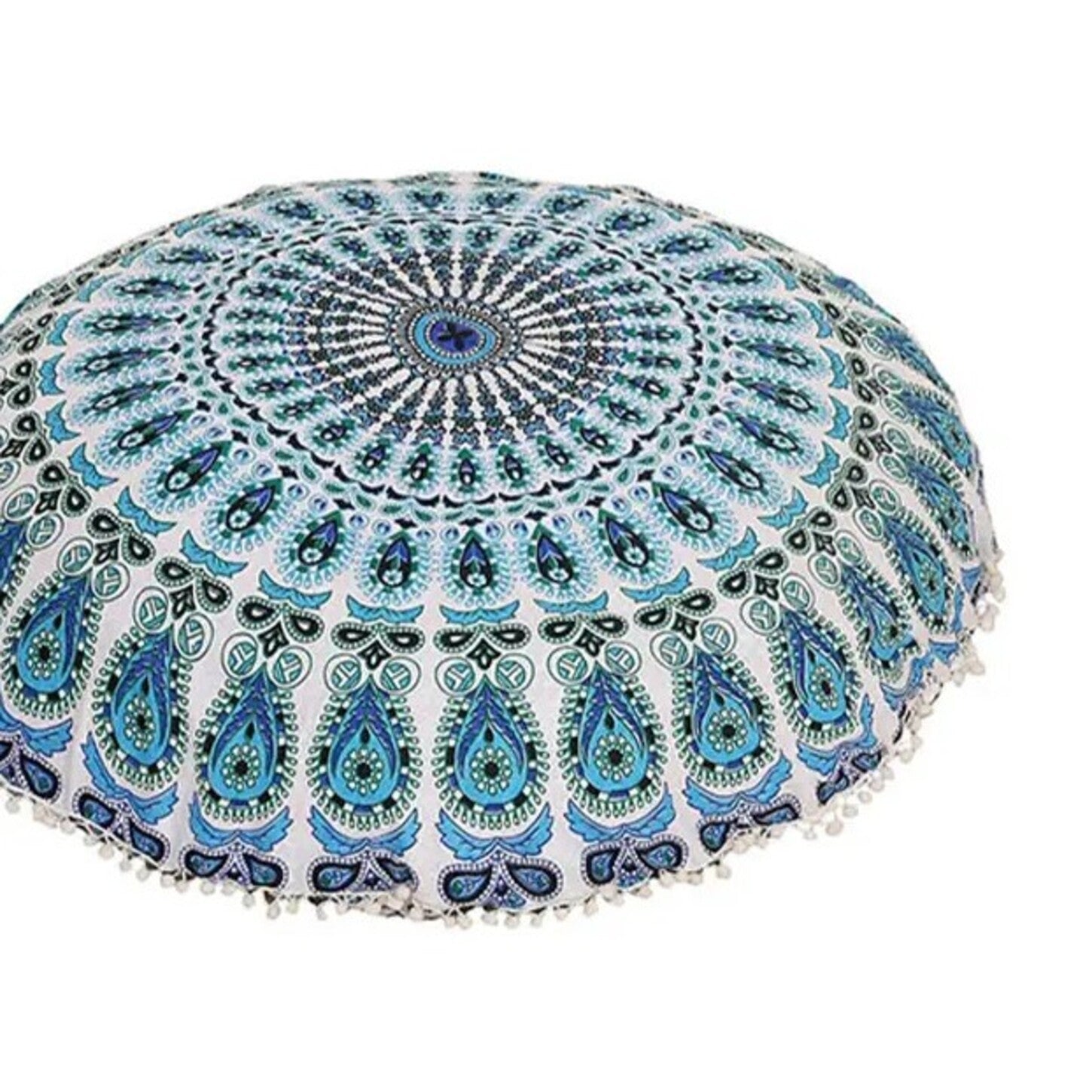 Large Floor Pillowcase Meditation Cushion cover - Blue 80x80 cm