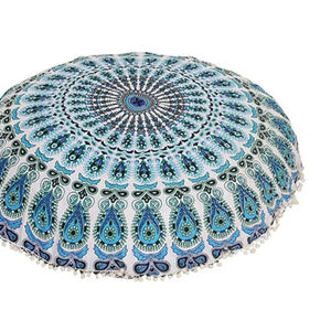 Large Floor Pillowcase Meditation Cushion cover - Blue 80x80 cm