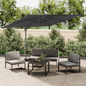 Galleria Design Outdoor Double Top Cantilever Parasol Anthracite 300x300 cm