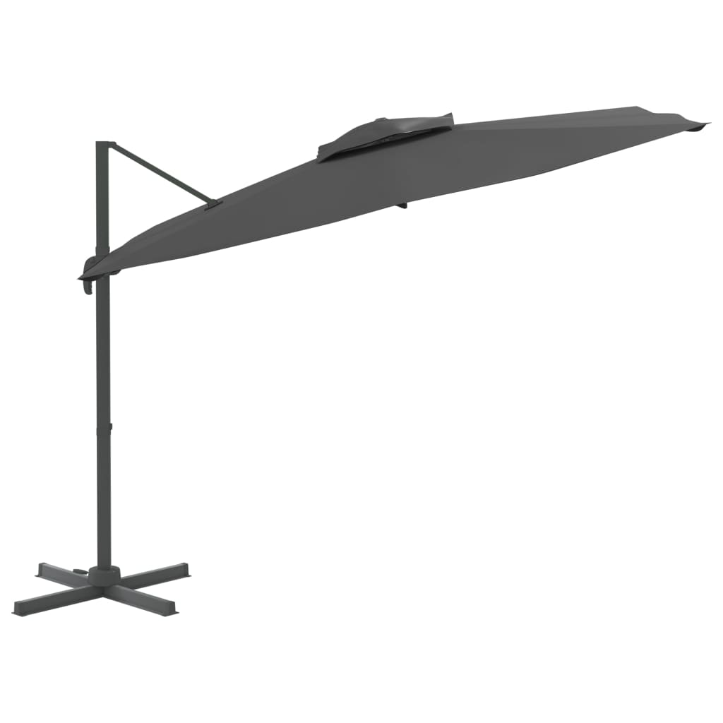 Galleria Design Outdoor Double Top Cantilever Parasol Anthracite 300x300 cm