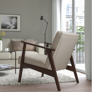 Beige Single Seater Arm Chair