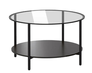 Coffee Table Black-Brown Glass