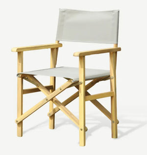 Galleria Design Director's Chair Solid Wood Beige Grey