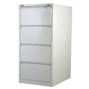 Grey Steel Filing Cabinet with 4 Drawers