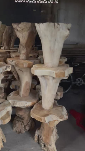 Galleria Design's Natural Unfinished Teak Root Table