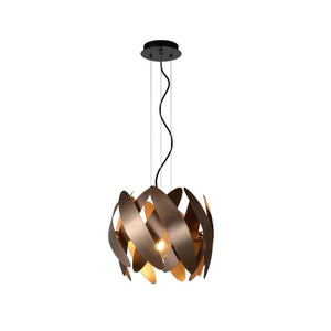 Vivana Modern Round Aluminum Copper and Black Pendant Light