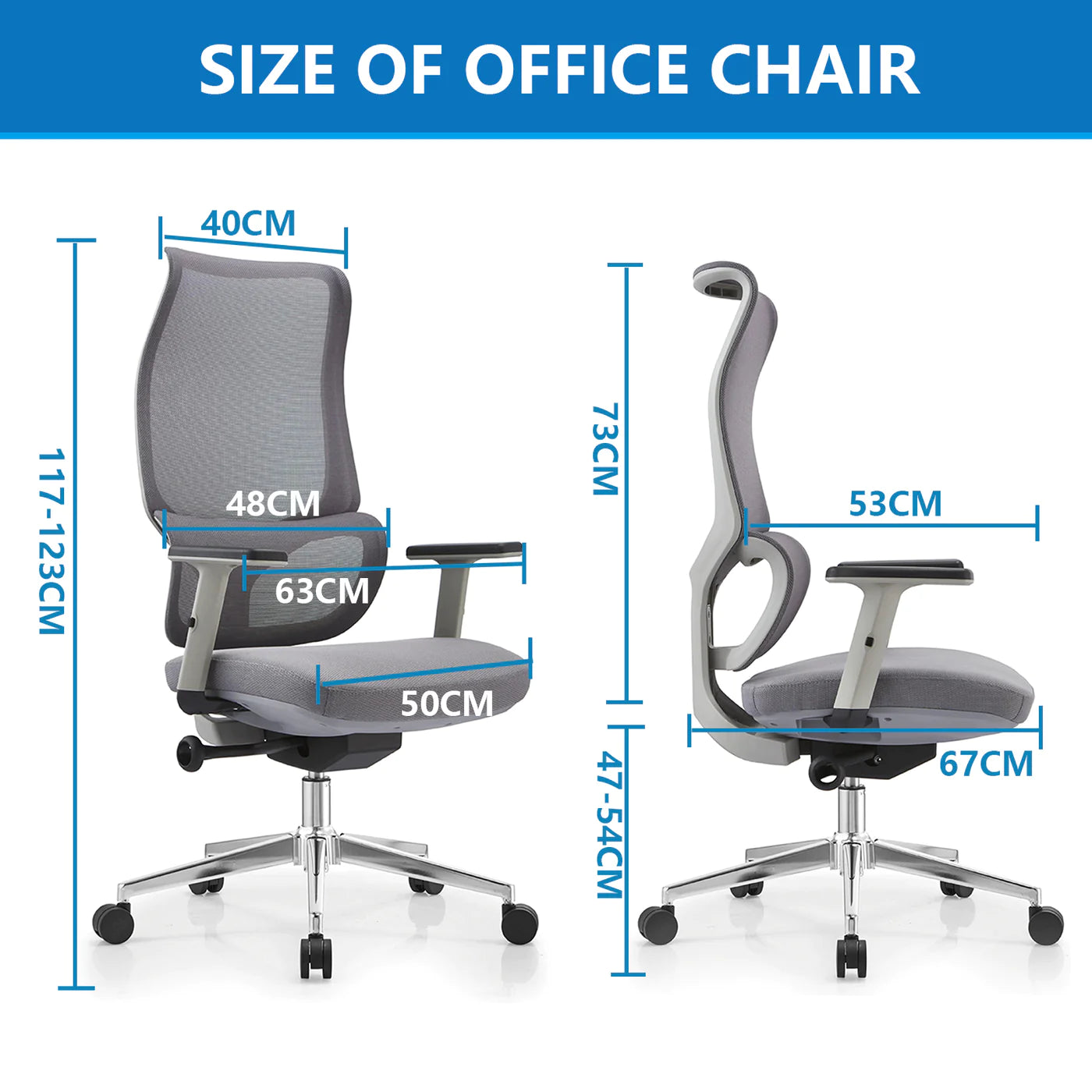 Ergonomic White Workspace Chair with Lumbar Support