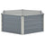 Galleria Design Raised Garden Bed 129x129x46 cm Galvanised Steel Grey