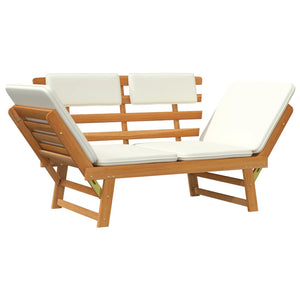 Galleria Design Garden Bench with Cushions 2-in-1 190 cm Solid Acacia Wood