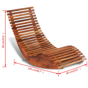 Galleria Design Rocking Sun Lounger Acacia Wood