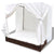 Galleria Design Outdoor Lounge Bed with Curtains Poly Rattan Brown