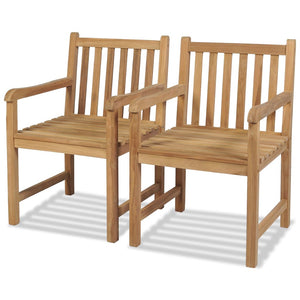 Galleria Design Outdoor Chairs 2 pcs Solid Teak Wood