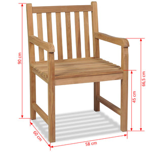 Galleria Design Outdoor Chairs 2 pcs Solid Teak Wood