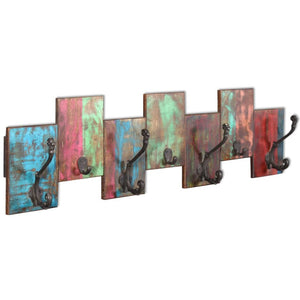 Galleria Design Coat Rack with 7 Hooks Solid Reclaimed Wood