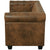 Galleria Design Chesterfield Sofa 2-Seater Artificial Leather Brown