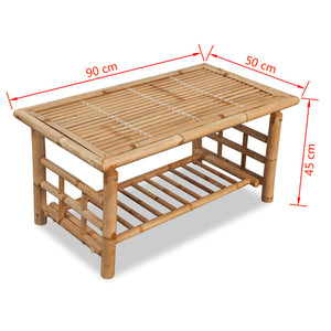 Galleria Design Coffee Table Bamboo 90x50x45 cm