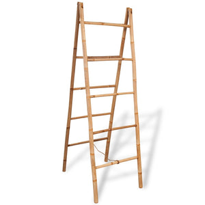 Galleria Design Double Towel Ladder with 5 Rungs Bamboo 50x160 cm