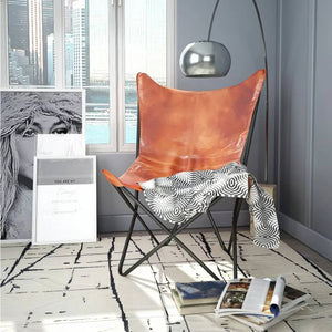 Galleria Design Butterfly Chair Brown Real Leather