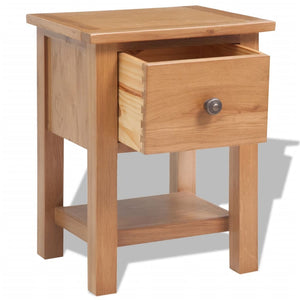 Galleria Design Nightstand 36x30x47 cm Solid Oak Wood