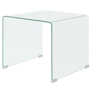 Galleria Design Coffee Table Tempered Glass 49.5x50x45 cm Clear