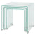 Galleria Design Three Piece Nesting Table Set Tempered Glass Clear