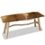 Galleria Design Bench Real Leather Teak