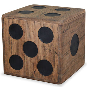 Galleria Design Storage Box Mindi Wood 40x40x40 cm Dice Design