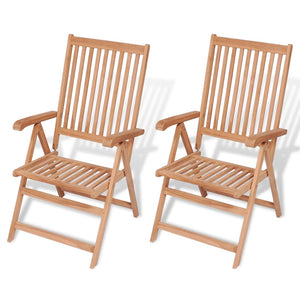 Galleria Design Reclining Garden Chairs 2 pcs Solid Teak Wood