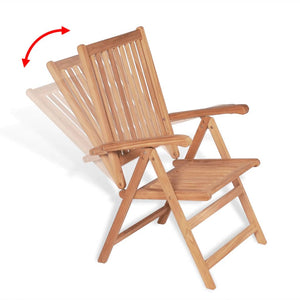 Galleria Design Reclining Garden Chairs 2 pcs Solid Teak Wood