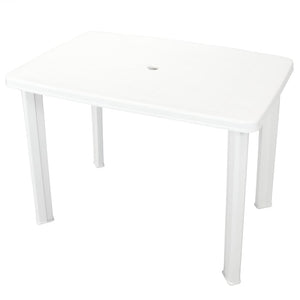 Galleria Design Garden Table White 101x68x72 cm Plastic