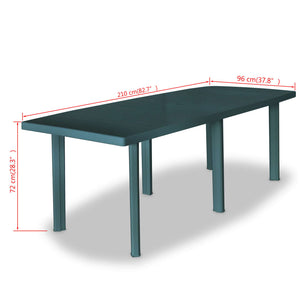 Galleria Design Garden Table Green 210x96x72 cm Plastic