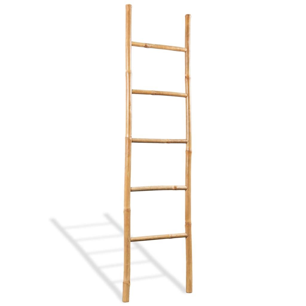 Galleria Design Towel Ladder with 5 Rungs Bamboo 150 cm