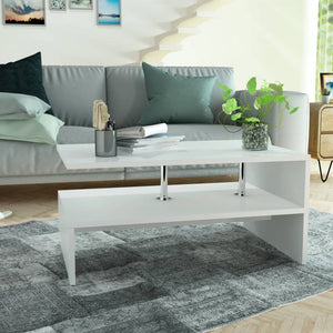 Galleria Design Coffee Table Engineered Wood 90x59x42 cm White