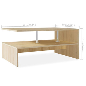 Galleria Design Coffee Table Engineered Wood 90x59x42 cm Oak