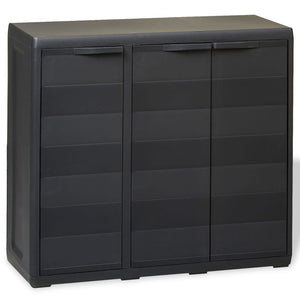 Galleria Design Garden Storage Cabinet with 2 Shelves Black