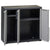 Galleria Design Garden Storage Cabinet with 2 Shelves Black and Grey