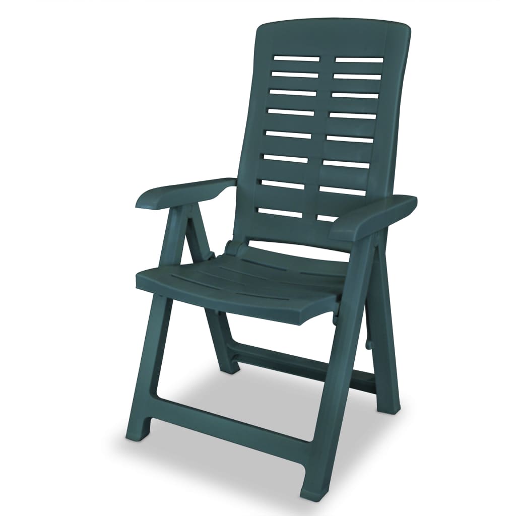 Galleria Design Reclining Garden Chairs 2 pcs Plastic Green