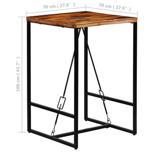 Galleria Design Bar Table Solid Reclaimed Wood 70x70x106 cm