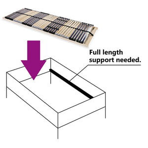 Galleria Design Slatted Bed Base without Mattress with 42 Slats 7 Zones 90x200 cm