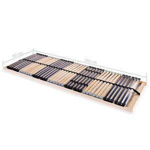 Galleria Design Slatted Bed Base without Mattress with 42 Slats 7 Zones 90x200 cm