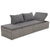 Galleria Design Garden Bed Grey 195x60 cm Poly Rattan