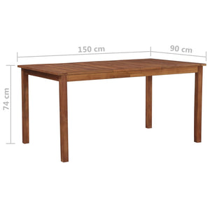 Galleria Design Garden Table 150x90x74 cm Solid Acacia Wood