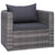 Galleria Design 6 Piece Garden Sofa Set with Cushions & Pillows Poly Rattan Grey