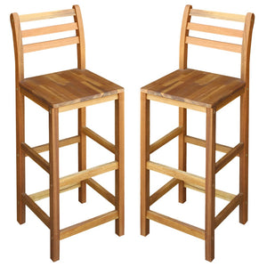 Galleria Design Bar Chairs 2 pcs Solid Acacia Wood