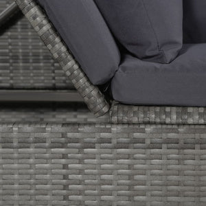 Galleria Design Garden Bed Grey 200x60 cm Poly Rattan