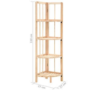 Galleria Design Corner Shelf Cedar Wood 27x27x110 cm