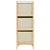 Galleria Design Storage Rack with 6 Fabric Baskets Cedar Wood Beige