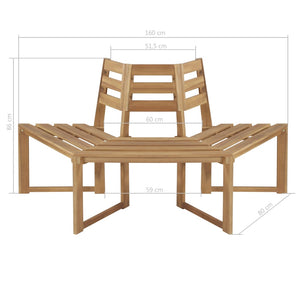 Galleria Design Tree Bench Half-hexagonal 160 cm Solid Acacia Wood