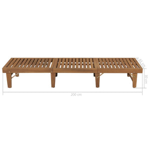 Galleria Design Folding Sun Lounger Solid Acacia Wood