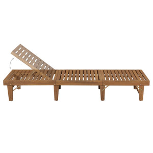 Galleria Design Folding Sun Lounger Solid Acacia Wood